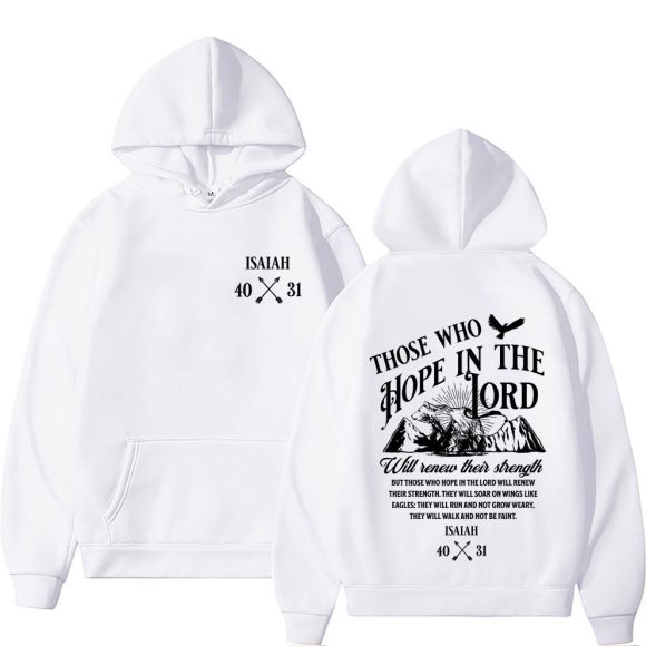 Christian Jesus Letters Print Hoodies Men Women's Clothing - Image 10