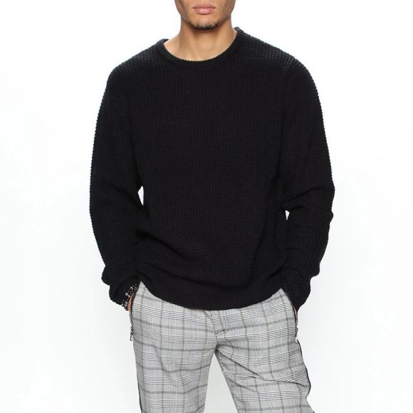 Long Sleeve Crew Neck Casual Men's Loose - Image 2