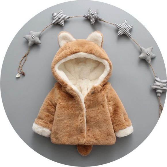 autumn and winter new children's wear plus velvet thickening children's jacket small rabbit hair Korean version of the sweater one generation - Image 6