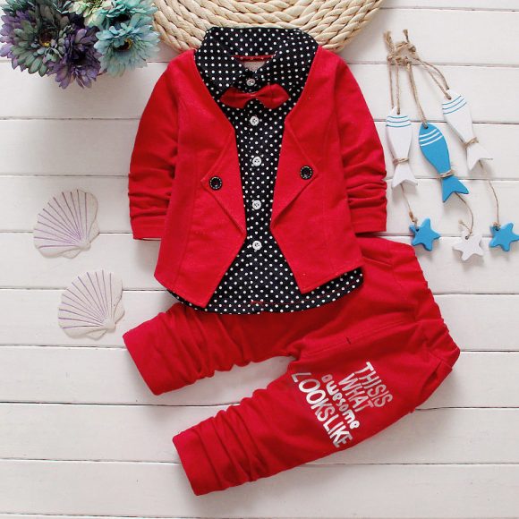 Children's Children's Suit Bow tie Sweater Small Trousers - Image 10