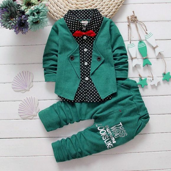 Children's Children's Suit Bow tie Sweater Small Trousers - Image 8