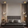 Long Line Modern Minimalist Bedroom Butterfly Bedside Chandelier Lamp - Image 3