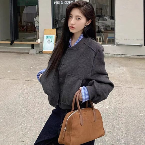 Retro Jacket Coat Design Loose Leisure Short Top - Image 4