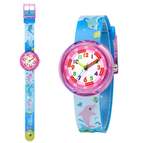 Children's Silicone Cartoon Transparent Cute Fashion Watch - Image 2