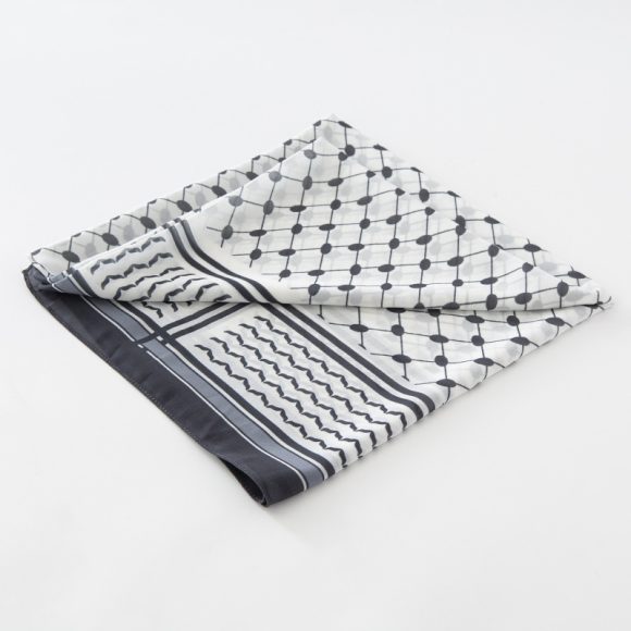 New Chiffon Printed Plaid Square Scarf - Image 7