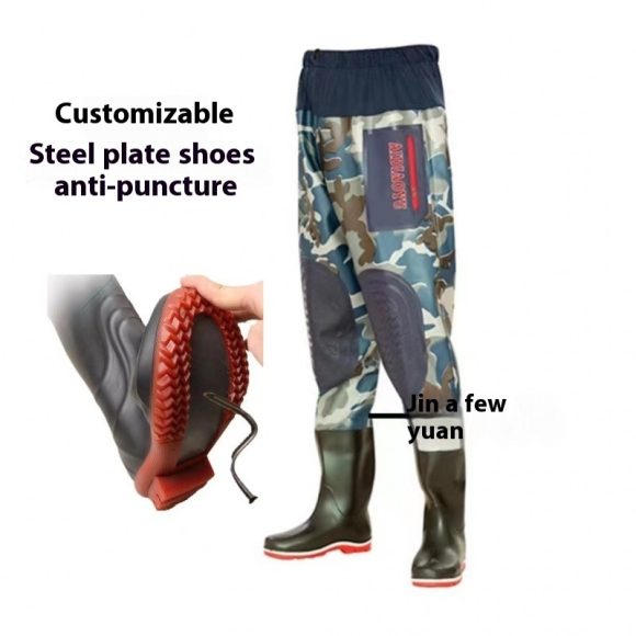 Men's Anti-piercing Thickened One-piece Fish Pants - Image 6
