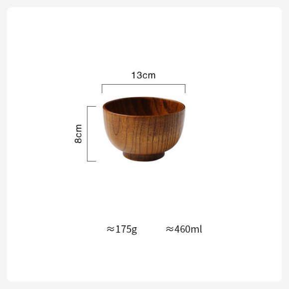 Wooden Bowl Japanese Style Wood Rice Soup Bowl Salad Bowl Food Container Large Small Bowl for Kids Tableware Wooden Utensils - Image 6