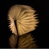 LED Night Light Folding Book Light USB Port Rechargeable Wooden Magnet  Lamp - Image 5