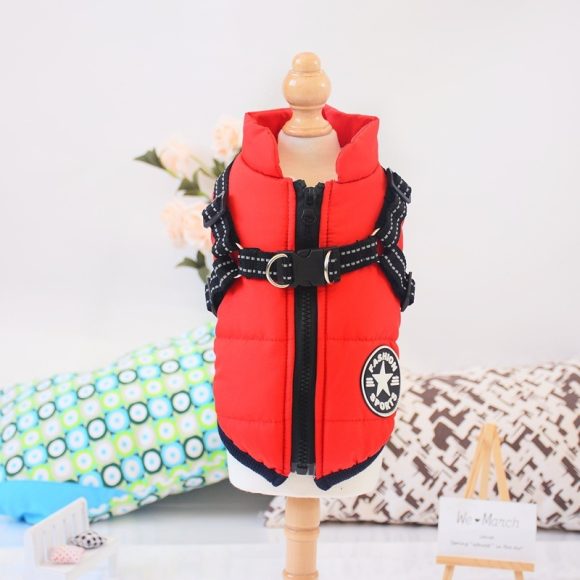 Waterproof Dog Clothes Winter Dog Coat With Harness Warm Pet Clothing Big Dog Jacket Chihuahua Labrador Coat Costume - Image 9