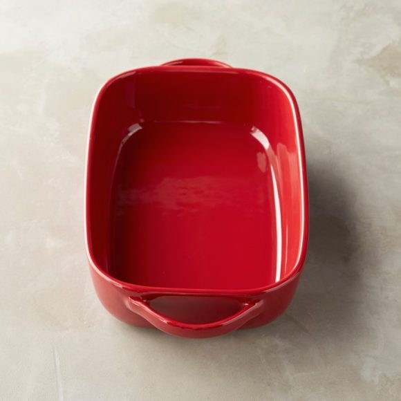 Elliptical creative ceramics binaural fish dish high soup pan home baked rice plate rectangular cheese cake tray - Image 3