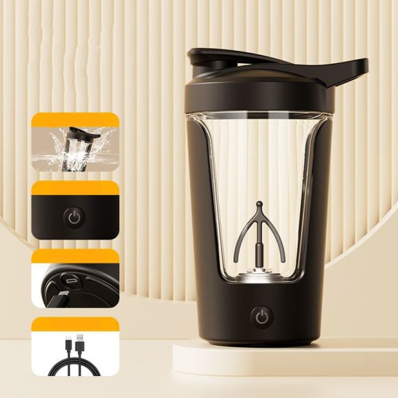 400ML 14oz Electric Protein Powder Mixing Cup Automatic Shaker Mixer Shake Bottle Milk Coffee Blender Kettle Fro Gym 1200mAh - Image 9