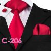 Solid Silk Mens Ties Neck Tie Set For Men Suits Tie Handker - Image 8
