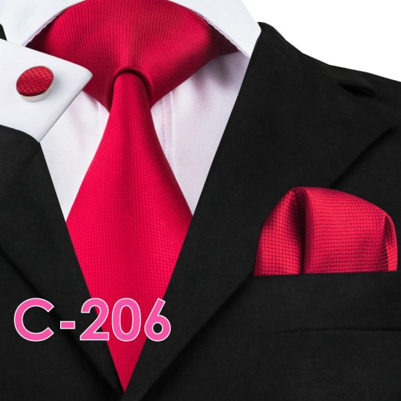 Solid Silk Mens Ties Neck Tie Set For Men Suits Tie Handker - Image 8