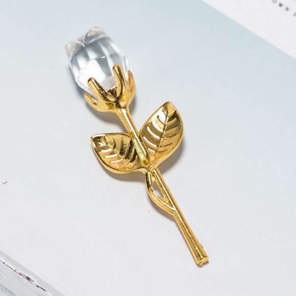 Crystal Golden Rose Flower Valentine's Day Gift - Image 9