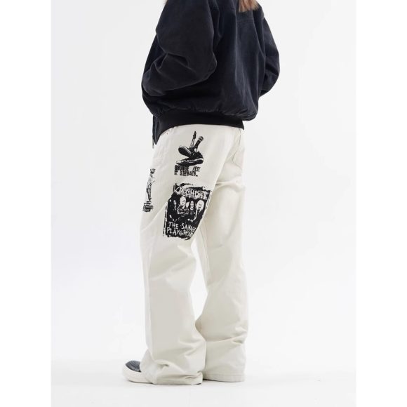 Hip Hop Print Jeans Men's Spring - Image 10