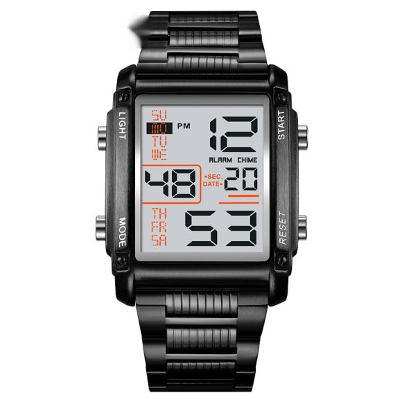 SKMEI Square Dial Fashion Practical Men's Electronic Sports Waterproof Date Display Electronic Watch - Image 4