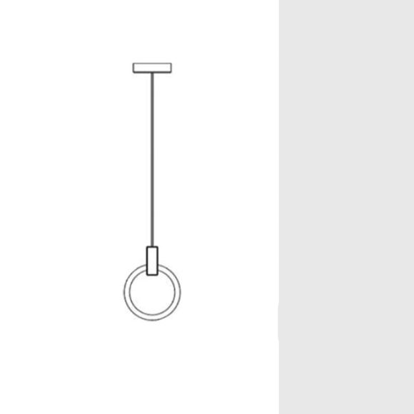 Round ring wooden lamp - Image 3