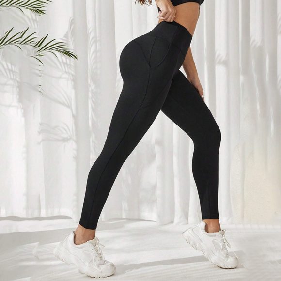 Patchwork High Waist Maternity Pants Women's Hip Lifting Wicking Leggings - Image 2