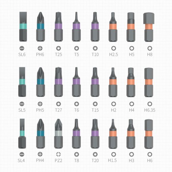 Ratchet Screwdriver Set 24 In 1 Bit Multipurpose Repair Tool Manual Hardware With Handle - Image 3