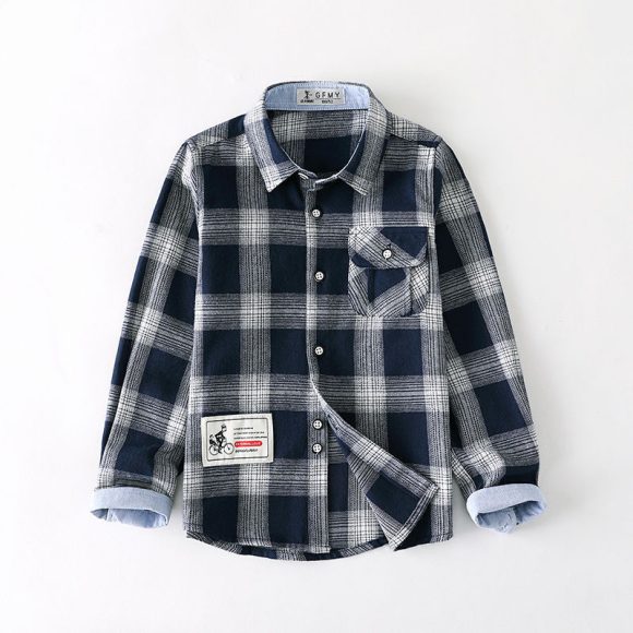 Boys plaid shirt long sleeve - Image 5