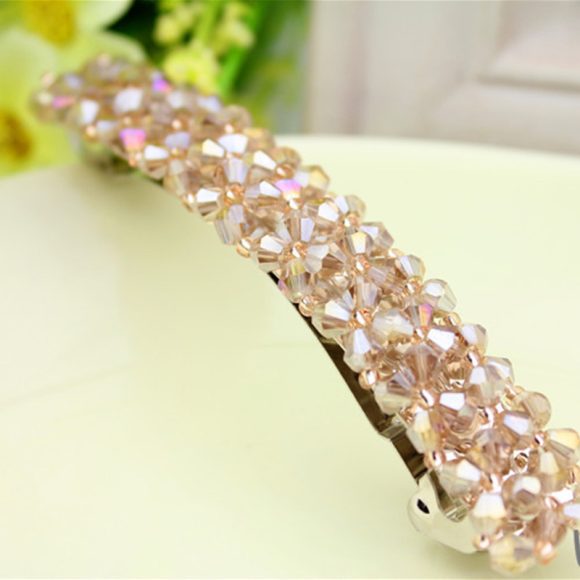 Four Rows Of Crystal Hair Clips, Spring Clips - Image 7