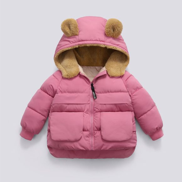 Children S Autumn And Winter Short Thick Hooded Warm Jacket - Image 4