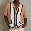 Men's Summer New Striped Contrast Color Knitwear Top - Image 8