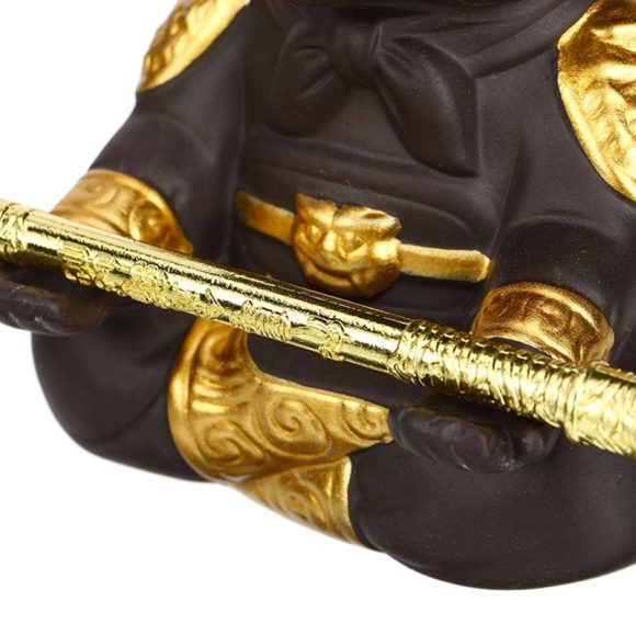Chinese Purple Clay Kung Fu Tea Set Tea Pet Monkey King for Home Tea Tray Decoration Tea Tray Sun Wukong Statues Sculptures - Image 3