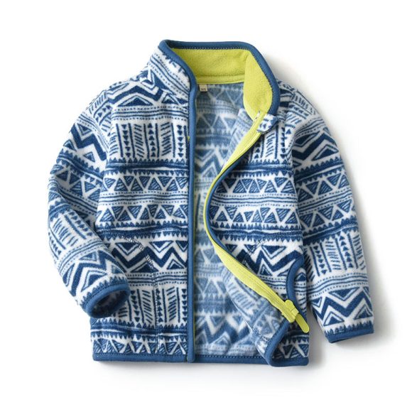 Thick Fur Printed Coats Kids Zipper - Image 6