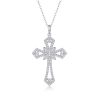 Backup Force Luxury Fashion Diamond Pendant Necklace Set With Mosan Diamond Silver Ornaments