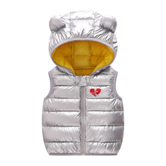 Children Warm Down Vest Autumn Baby Boys Girls Sleeveless Waistcoat Kids Outerwear Vests Children Hooded Jackets - Image 2