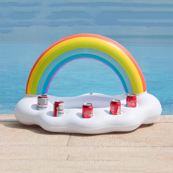Gay Pride Rainbow Inflatable Pool Float Cooler - Image 4