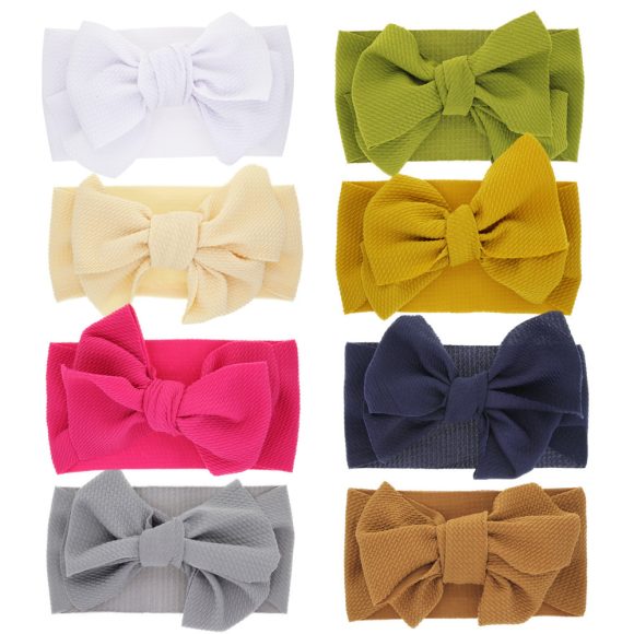 New-born baby's solid-colored bow headband - Image 6