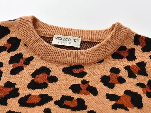 New Korean Style Jumper Leopard Sweater For Kids - Image 2
