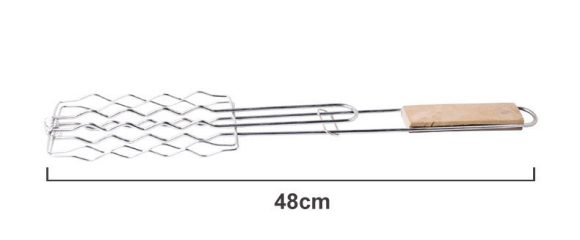 Outdoor Grilling Accessories Barbecue Tools Wooden Handle Sausage Clip Barbecue Clip Vegetable Clip Barbecue Rack - Image 5