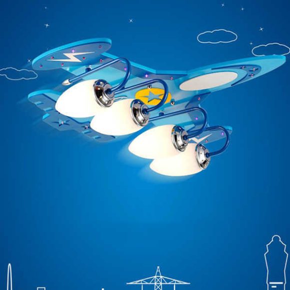 Children's Room LED Ceiling Creative Airplane Cartoon Eye Protection Lamps - Image 3