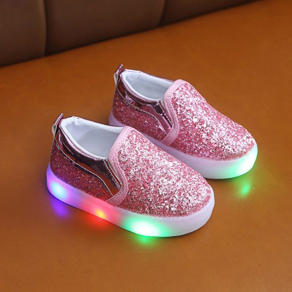 Kids Led Sneakers Lighted Baby Toddler Sneakers Sequin Girl Light Shoes - Image 5
