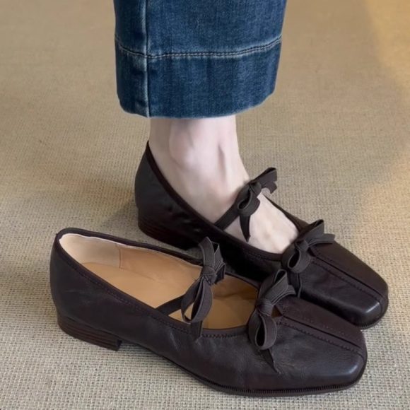 French Style Ballet Shoes Women's Soft Bottom With Skirt Vintage Mary Jane - Image 4
