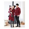 Mother and child red plaid shirt parent-child outfit - Image 2
