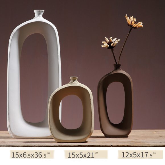 Three-piece ceramic vase - Image 5
