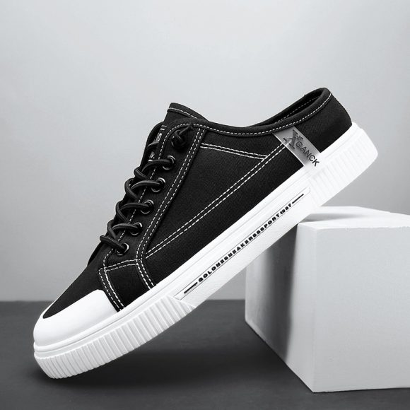 Men's Versatile Casual Sneakers Heelless Canvas Shoes - Image 5