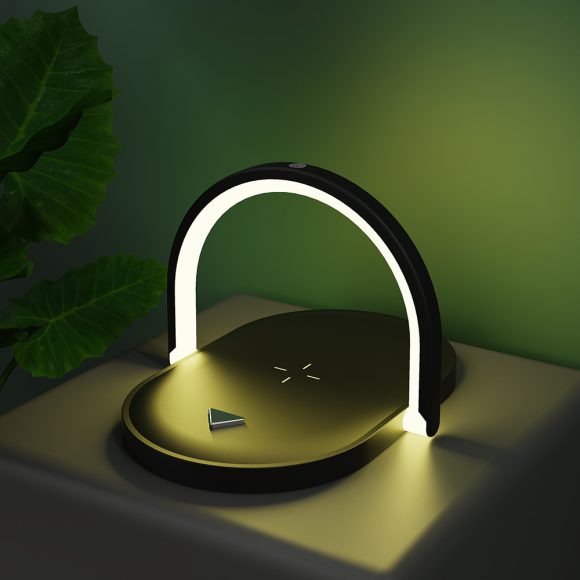 3 In 1 Foldable Wireless Charger Night Light Wireless Charging Station Stonego LED Reading Table Lamp 15W Fast Charging Light - Image 7