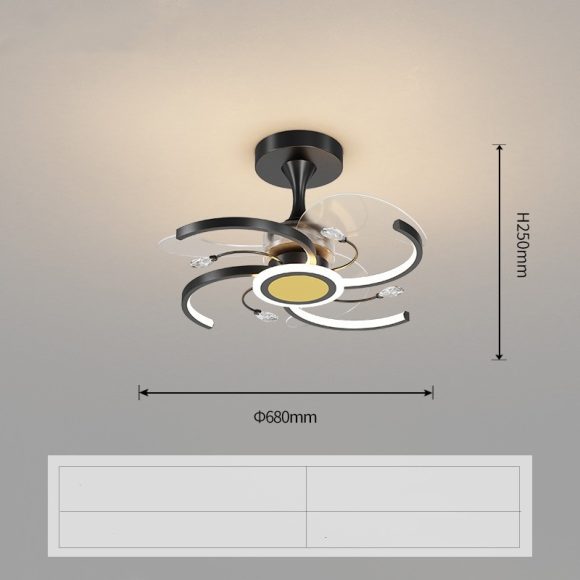 Modern Simple Fan Lamp In Living Room - Image 4