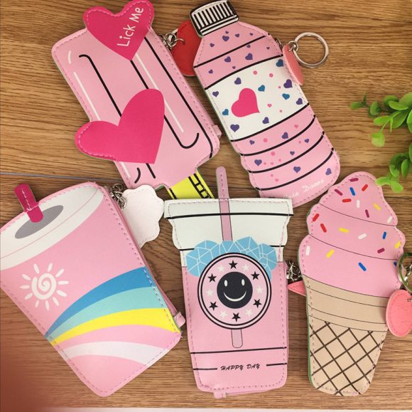 Korea creative drinks ice cream Mini Purse children coin Keychain small bag bag bag - Image 7