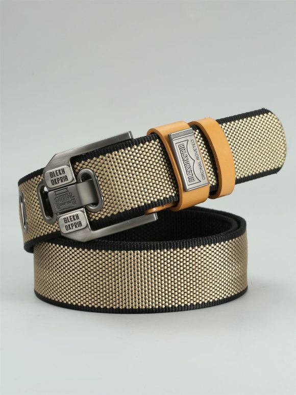 Pin Buckle Canvas Belt Cargo Pants Casual Retro Decorative Belt Fashion Men - Image 6