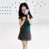 Girls Mianma cheongsam parent-child femelle skirt little girl scout summer Tangzhuang Qipao dresses - Image 2