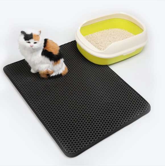 Pet Cat Litter Mat Pet Supplies EVA Double Cat Litter Mat - Image 8