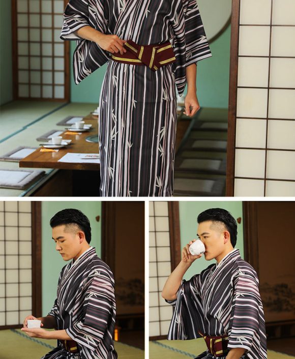 Japanese Kimono Men's Traditional Formal Wear - Image 2