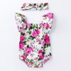 Children's wear, baby, cotton, baby, baby print, small flying sleeves, romper - Image 4