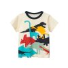Boys Short Sleeve T-Shirt Kids Clothing Dinosaur Cartoon